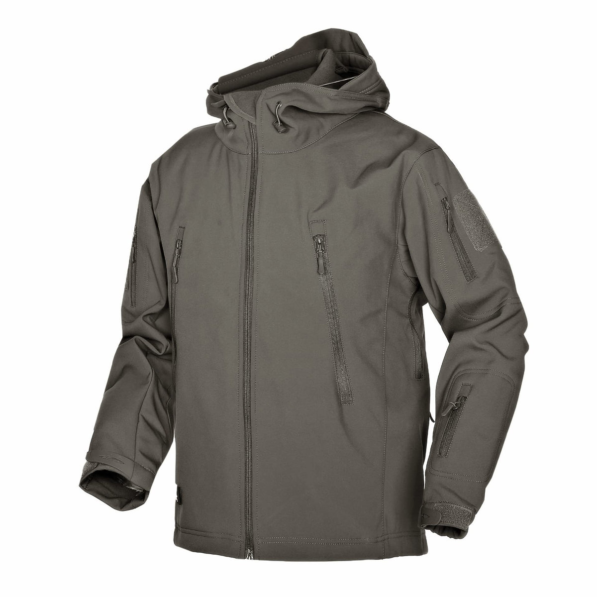 Kelmon Men's Softshell Jacket Warm Fleece Waterproof Military Tactical Jacket Outdoor Windproof Functional Jacket with Multiple Pockets Hood Jackets Hunting Hiking