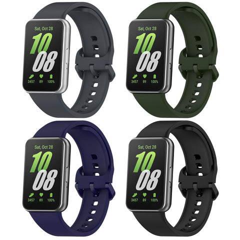 CHULN 4 Straps For Samsung Galaxy Fit 3, Sports Band Compatible with Samsung Galaxy Fit 3 Strap