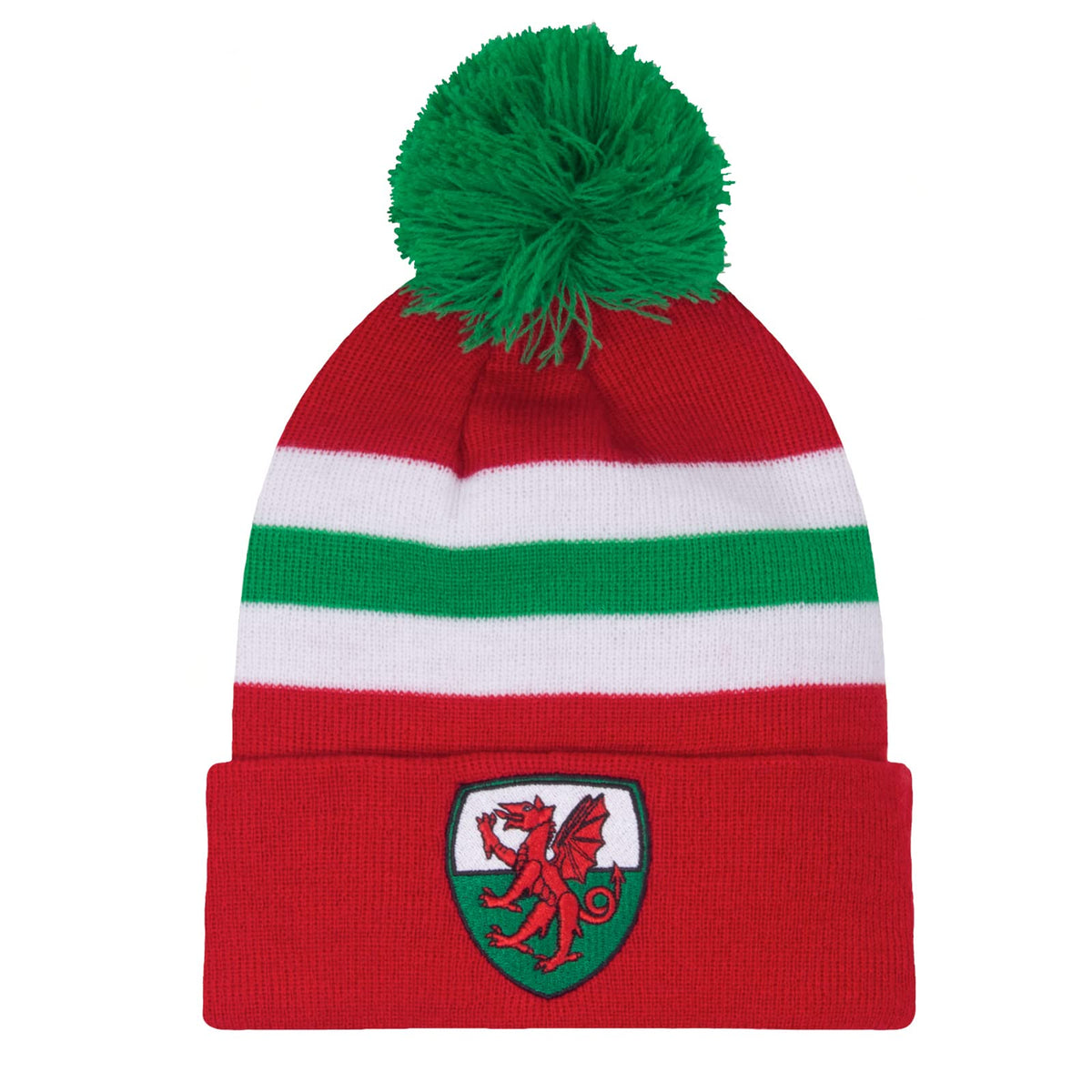 fan originals Wales Hat Retro Football Bobble Embroidered