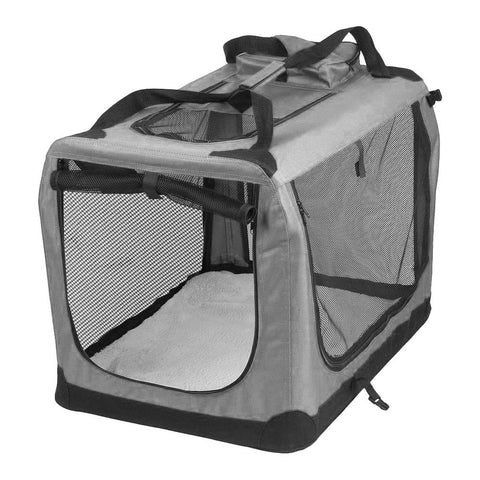 Petbarn Portable Soft Fabric Pet Carrier Folding Dog Cat Puppy Travel Transport Bag (Extra Large, Grey)