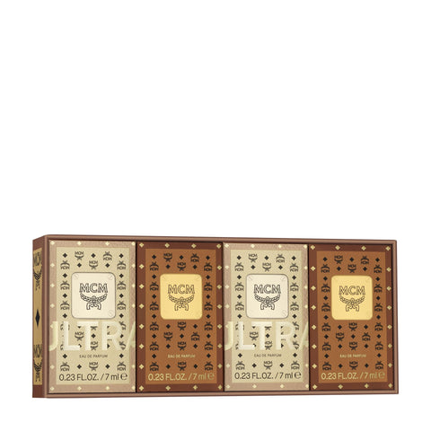 MCM Eau de Parfum Mini Compact 4 Piece Gift Set - 2 x Mini Spray 0.23 Fl. Oz. and 2 x ULTRA Mini Spray 0.23 Fl. Oz