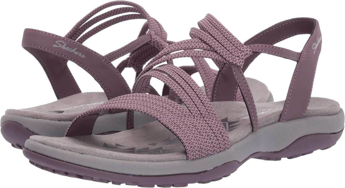 Skechers Women's Reggae Slim-Skech Appeal-Z-Gore Slingback Sandal, Plum, 11 M US