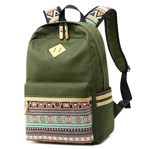 Swacort Backpack for School Women Canvas Travel Laptop Backpacks for Boys Girls Schoolbag Toddler Kids Bookbag Casual Lightweight Back Pack Carry on Tactical Daykpack Army Green