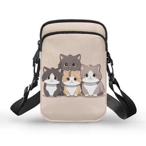 HELLHERO Small Crossbody Purse for Adults Kids Sling Flight Bag, Cat, S