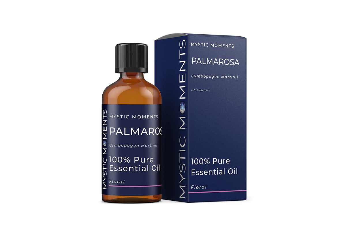 Mystic Moments | Palmarosa Essential Oil 100ml - Pure & Natural Oil for Diffusers, Aromatherapy & Massage Blends Vegan GMO Free