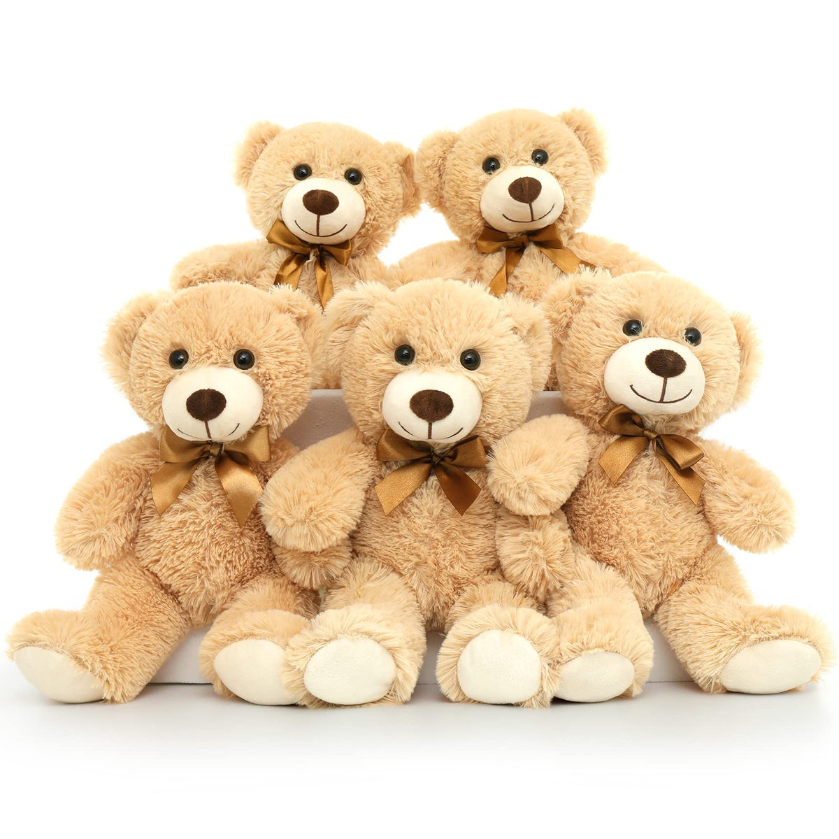 Tezituor Bulk Teddy Bears Stuffed Animal, Teddy Bear Bulk Stuffed Bears Plush, Small Teddy Bears for Baby Shower, Party Centerpiece, Valentines, Birthday