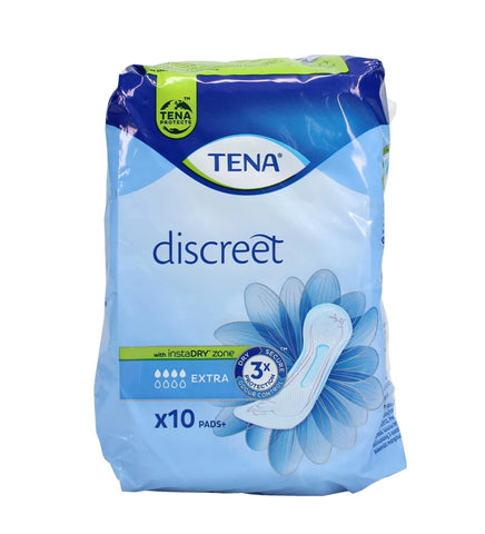 TENA Discreet Incontinence Pads - Extra (1 Pack of 10)