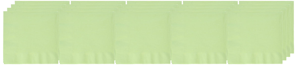 Amscan Ready3-Ply Luncheon Napkins, Leaf Green Party Supplies, 6" x 6"