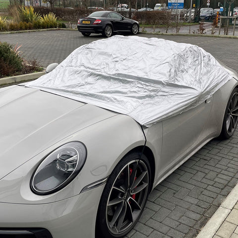 Simply CTC3 Large Water-Resistant Car Cover with Elasticated Secure Fit - Protection Against Frost, Tree Sap, Dust and More - Universal Fit for Most Vehicles - 290cm x 150cm x 50cm