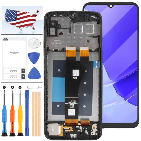 for Samsung Galaxy A14 5G - Screen Replacement LCD Full Assembly Kit with Frame - Galaxy A14 5G Display Digitizer Touch - Compatible with SM-A146, SM-A146U, SM-A146U1, SM-A146U1/DS (US Version)