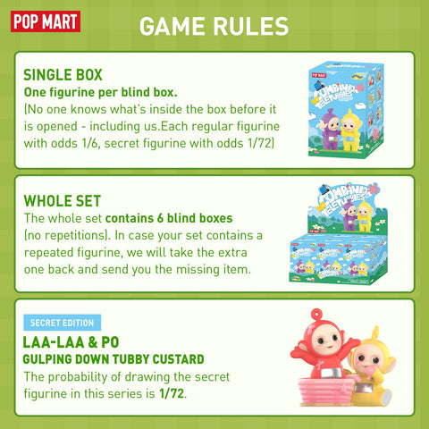 POP MART Teletubbies Companion Series Figures, Teletubbies Blind Box Figures, Random Design Action Figures Collectible Toys Home Decorations, Holiday Birthday Gifts for Girls and Boys, Single Box