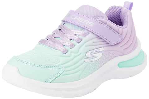 Skechers Kids Girls Jumpsters-Tech Sneaker, Lavender/Turquoise, 11.5 Little Kid