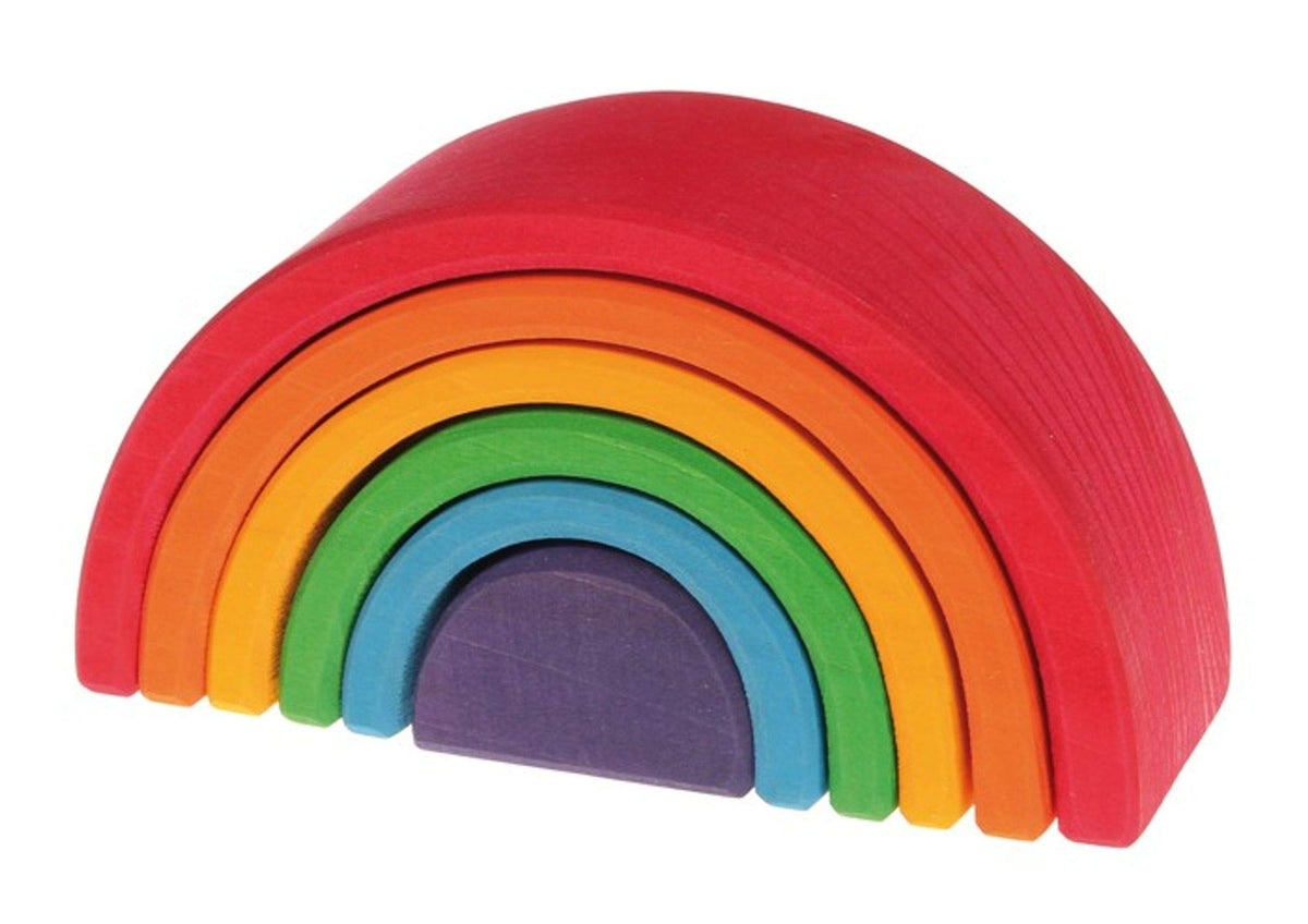 Grimms Spiel und Holz Design SH10700 Grimms Game and Wood Design, Rainbow (6-Pieces, Medium), 6-teilig Mittel