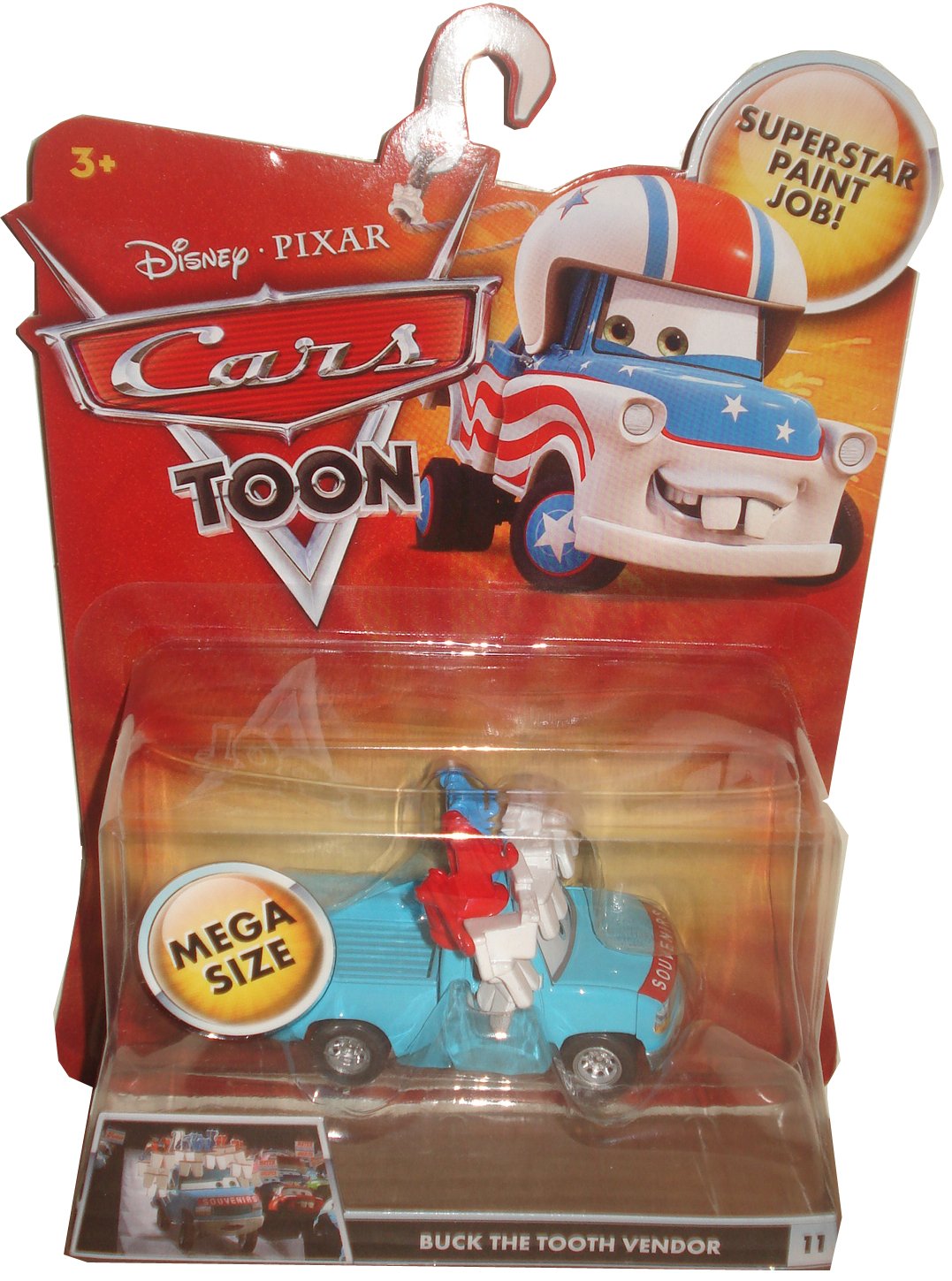 Disney / Pixar CARS TOON Oversized Die Cast Car Buck the Tooth Vendor