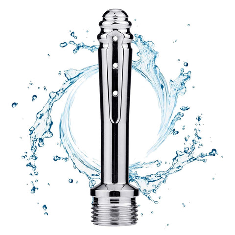 Xocome 7-Hole Shower Head, Small Metal Handheld Shower for Colonic Cleanse with Velvet Bag, Aluminium Showerhead S32X-EU