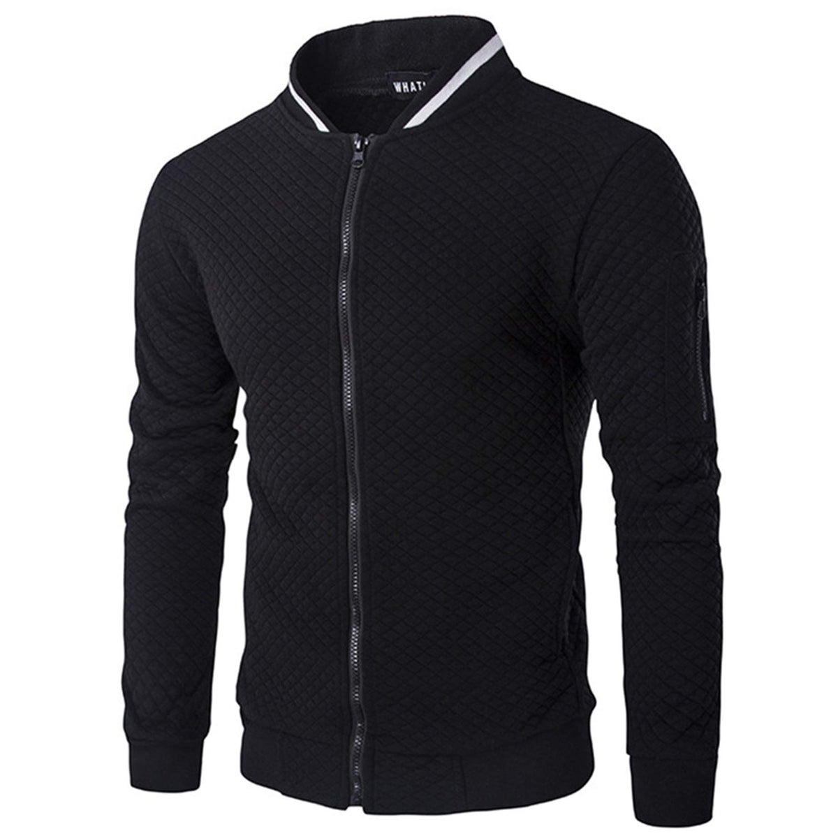 VANVENE Mens Full Zip Hooded Fleece Sweatshirt - Casual Long Sleeve Lightweight Active Jacket Black XL