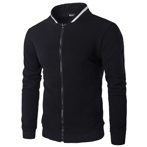 VANVENE Mens Full Zip Hooded Fleece Sweatshirt - Casual Long Sleeve Lightweight Active Jacket Black XL