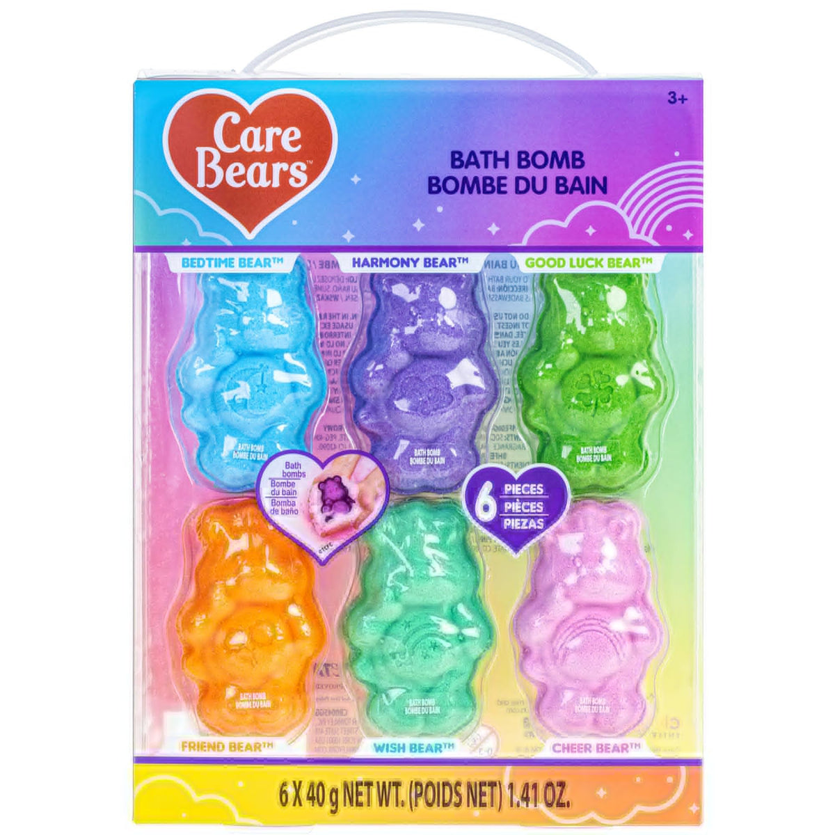 Care Bears by Townley Girl 6 Pack Bubblegum Scented Bath Bombs - Ages 3+ Character Molded Bath Bombs - Fun & Bright Colors - Great Birthday Gifts, Stocking Stuffers, Slumber Parties, Spa Days & More