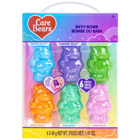 Care Bears by Townley Girl 6 Pack Bubblegum Scented Bath Bombs - Ages 3+ Character Molded Bath Bombs - Fun & Bright Colors - Great Birthday Gifts, Stocking Stuffers, Slumber Parties, Spa Days & More