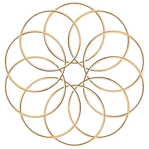 KALIONE 10 Pcs 2 Inch Metal Rings for Craft Gold Hoops Floral Macrame Hoops Rings for DIY Crafts Macrame Dream Catchers Supplies(Gold,2 Inch)