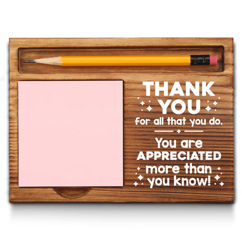 Teacher Sticky Note Holder, Thanks Male Teacher Appreciation Gifts Ideas, Teacher Desk Supplies Set, Thank You Teacher Appreciation Gifts from Student Self-Stick Note Pad Holders GSH24