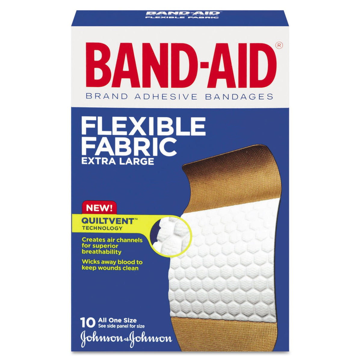 BAND-AID Flexible Fabric Bandages, Extra Large 10 ea