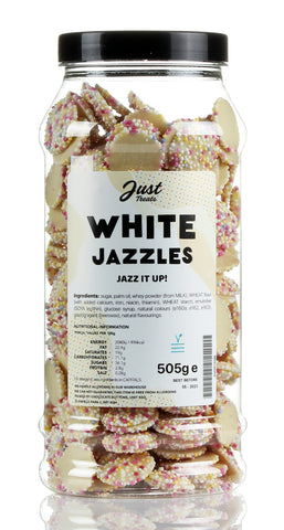 Traditional White Chocolate Snowies Gift Jar from The A-Z Retro Sweet Shop Collection