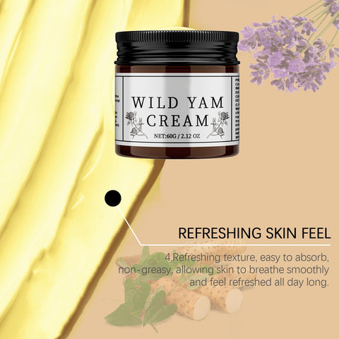 Generic Organic Wild Yam Cream for Hormone Balance, Natural Night Sweats Cream for Man & Women, Deep Moisturization (2PCS)
