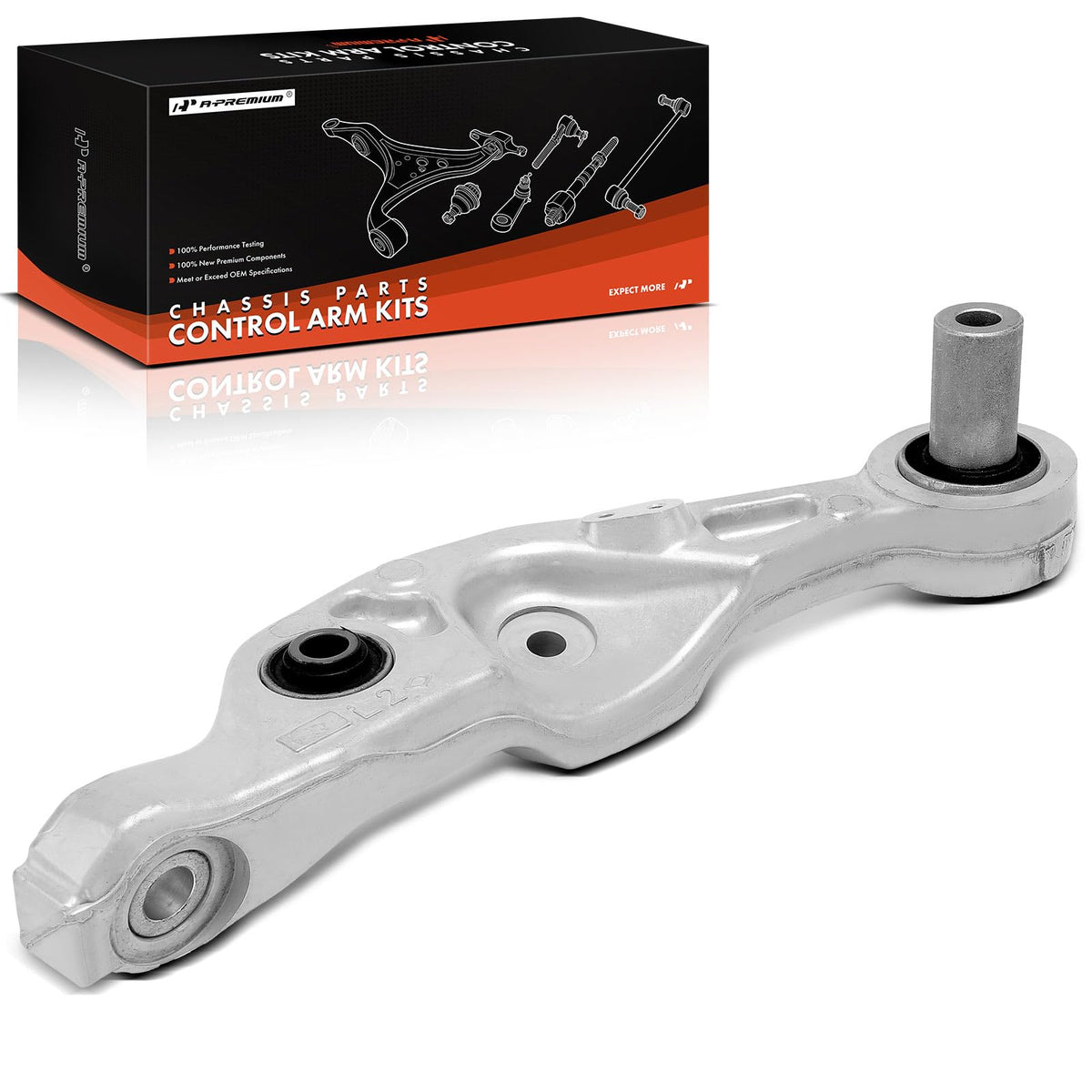 A-Premium Front Left Rearward Lower Control Arm, with Bushing, Compatible with Lexus LS460 2007 2008 2009 2010 2011 2012