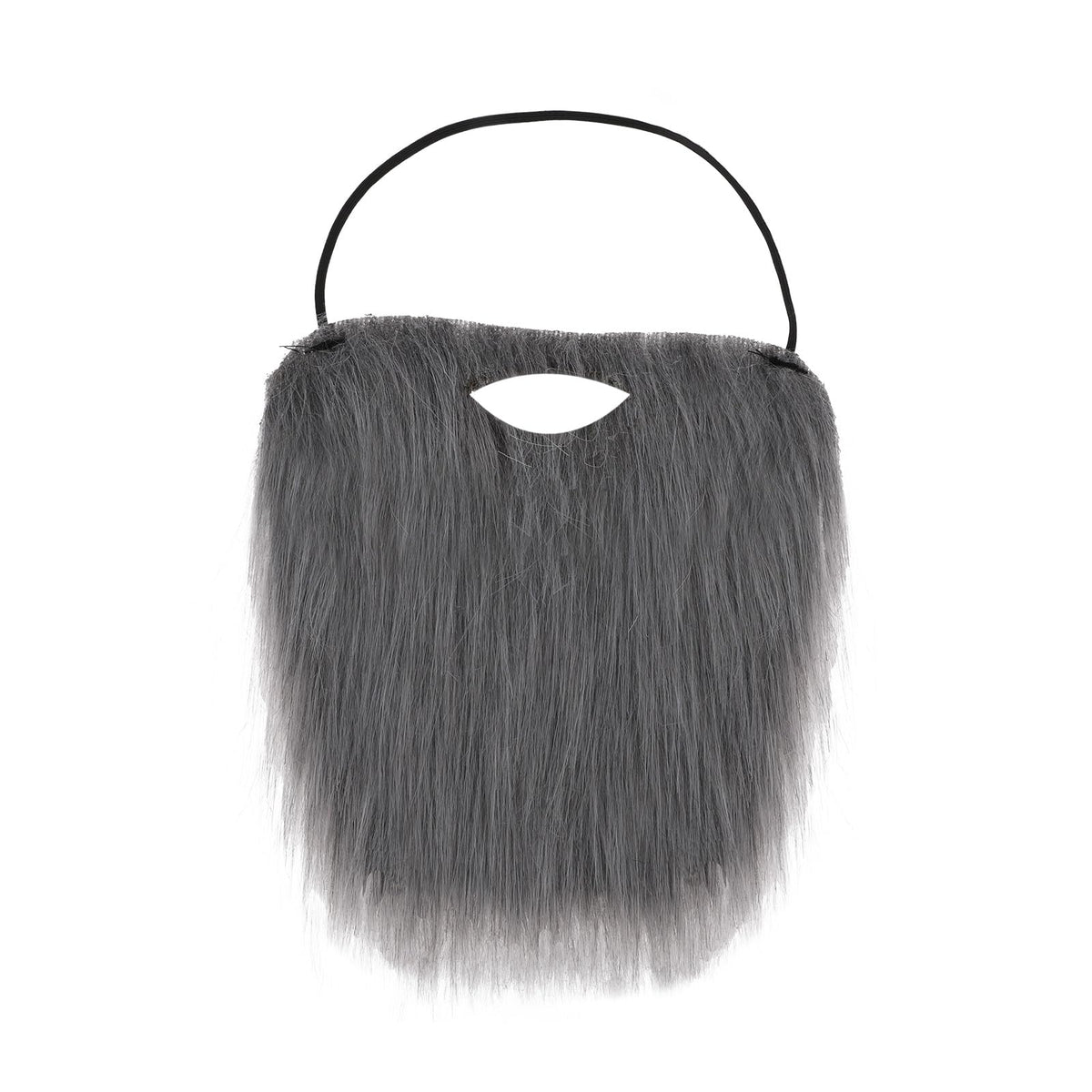 Fake Beards Old Man Mustache Realistic Beard Costume Funny Fake Whisker, Novelty Facial False Beard for Adults Halloween Christmas Supplies Gray