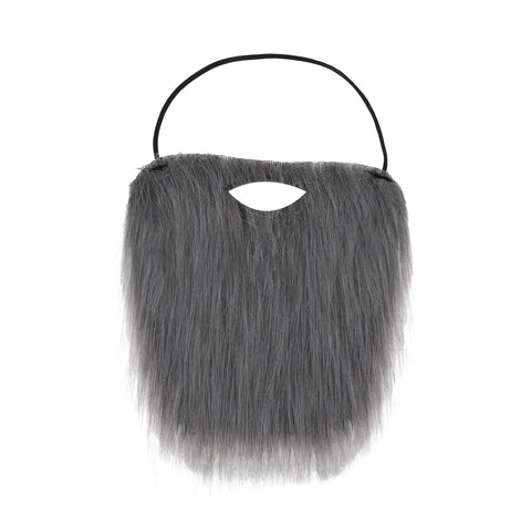 Fake Beards Old Man Mustache Realistic Beard Costume Funny Fake Whisker, Novelty Facial False Beard for Adults Halloween Christmas Supplies Gray
