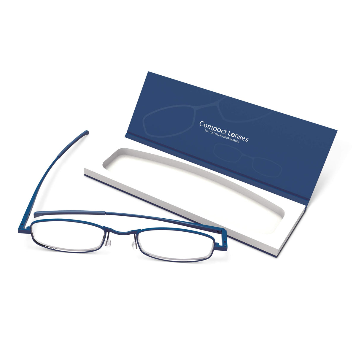 IF Compact Lenses Readers Slim Flat-Folding Unisex Reading Glasses - Twilight, 1.0"""