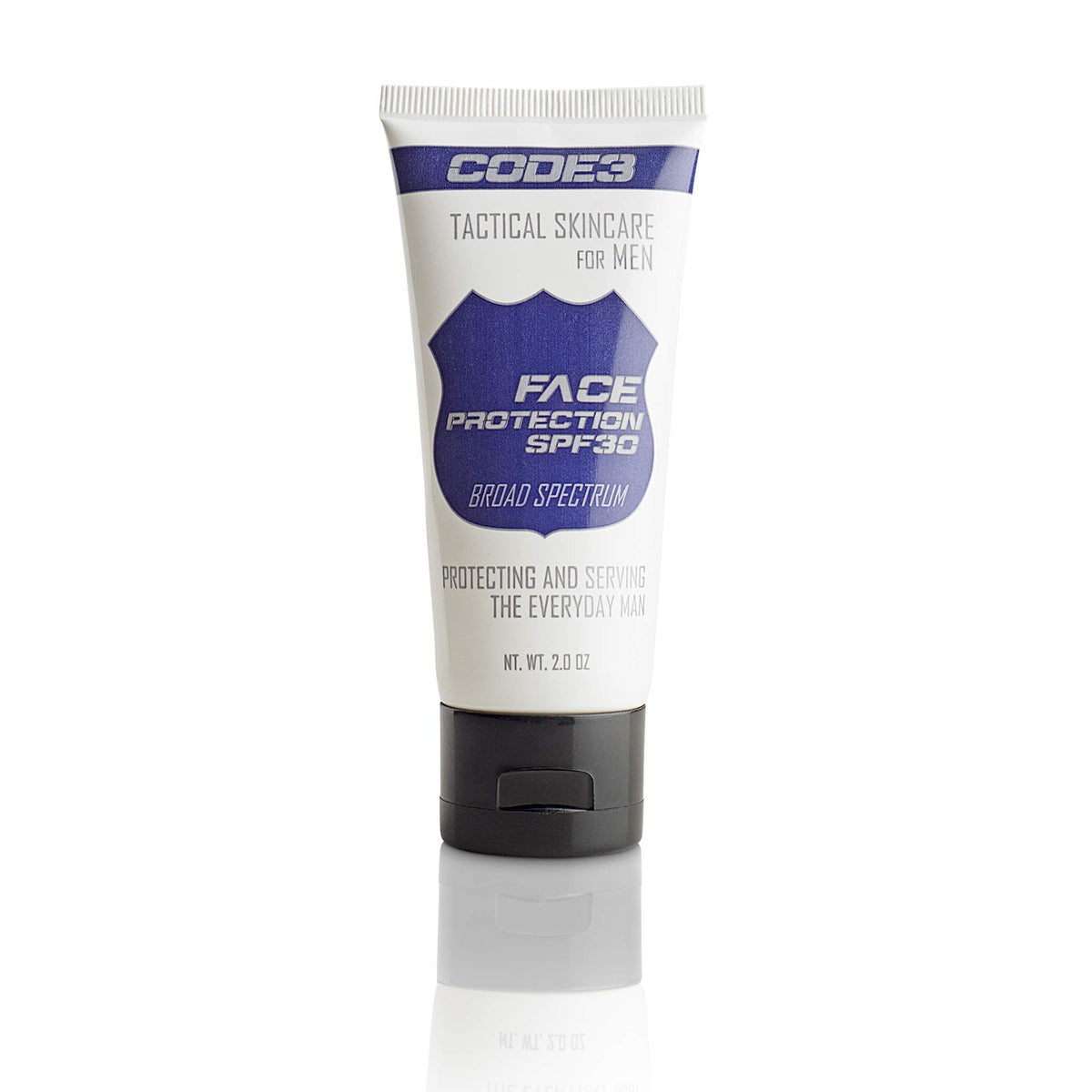 CODE 3 Face Protection for Men with Broad Spectrum SPF 30, formulated to protect face and bald heads - Best Anti-Aging and Oxybenzone Free Daily Moisturizer Sun Screen.