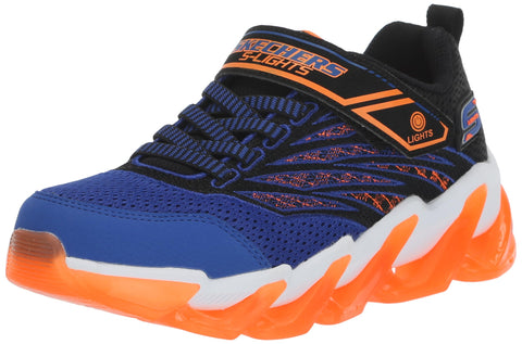 Skechers Boy's Mega-Surge-Nezco Sneaker, Black/Blue/Orange, 11.5 Little Kid