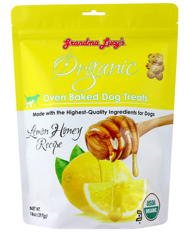Grandma Lucys Organic Oven-Baked Dog Treats, Lemon Honey 14 Ounce (Pack of 1)