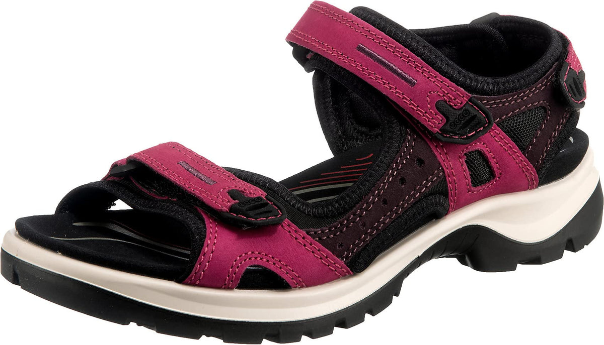 ECCO, Womenâ€™s Yucatan Outdoor Sandal, Sangria/Fig, 5-5.5 Medium US