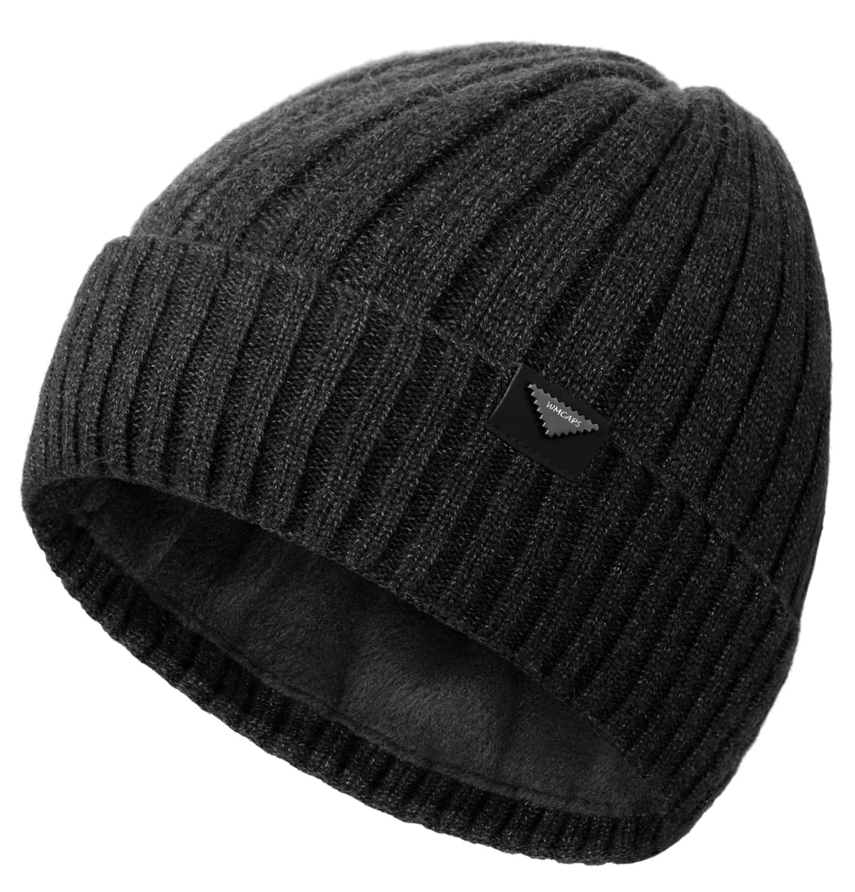 Wmcaps Winter Beanie Knitted Hats for Men Women, Fleece Lined Beanie Warm Stocking Cap Soft Warm Ski Hats Unisex (Slate Grey)