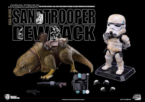 Beast Kingdom Star Wars: A New Hope: Dewback and Sandtrooper EAA-014S Egg Attack Action Figure, Multicolor, 6 inches
