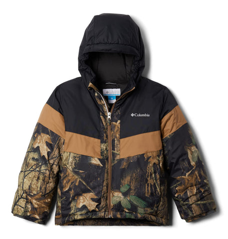 Columbia Youth Boys Lightning Lift II Jacket, Timberwolf/Black/Delta, Large