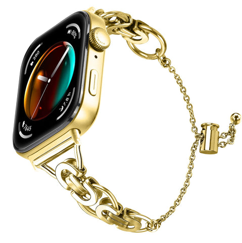 KUTEWEU Strap Compatible with Huawei Watch Fit 3 Watchband, Slim Bling Women Metal Bracelet Sport Wristband Replacement Watch Strap for Huawei Fit3 Smart Watch (Gold)