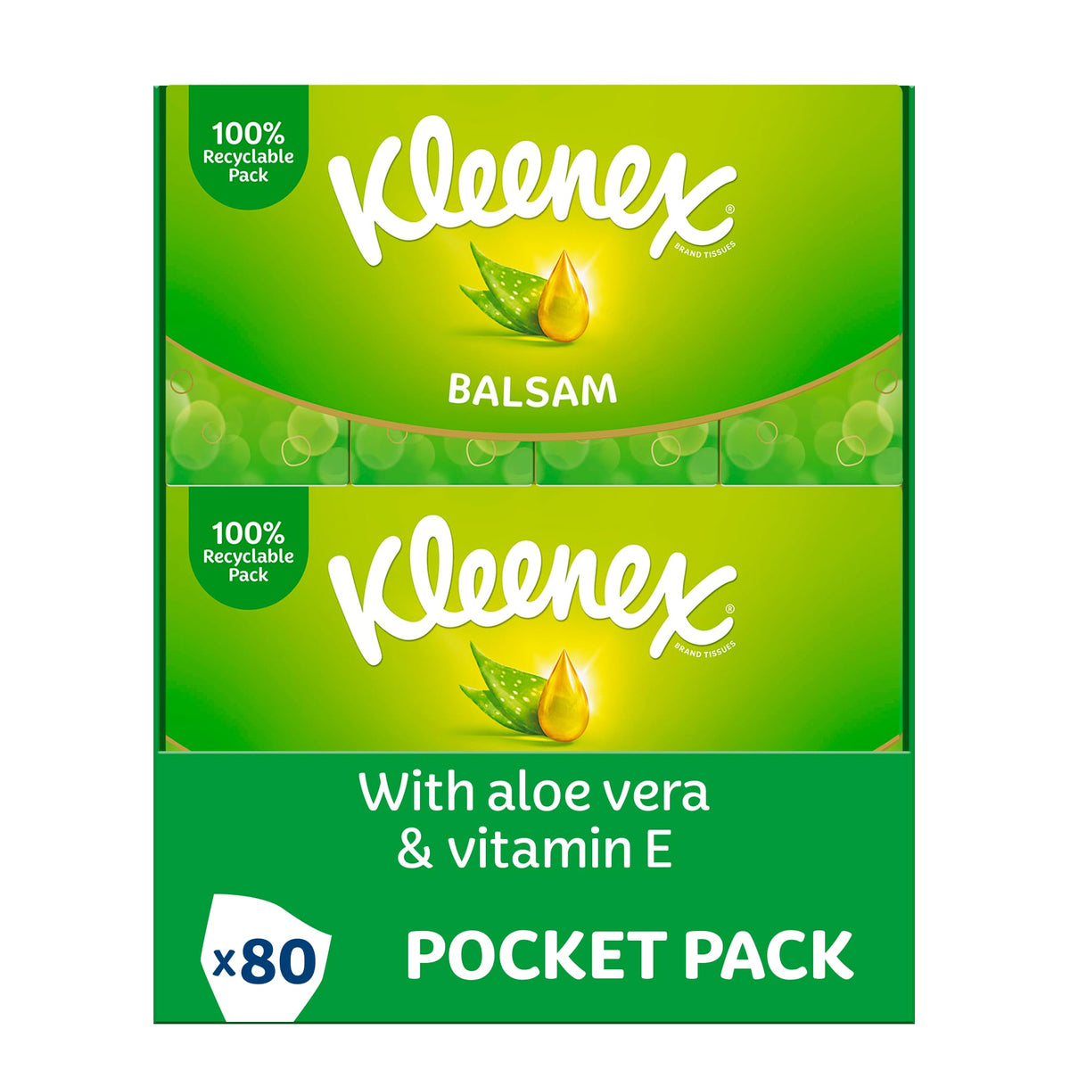 Kleenex Balsam Pocket Packs, 80 Pocket Packs