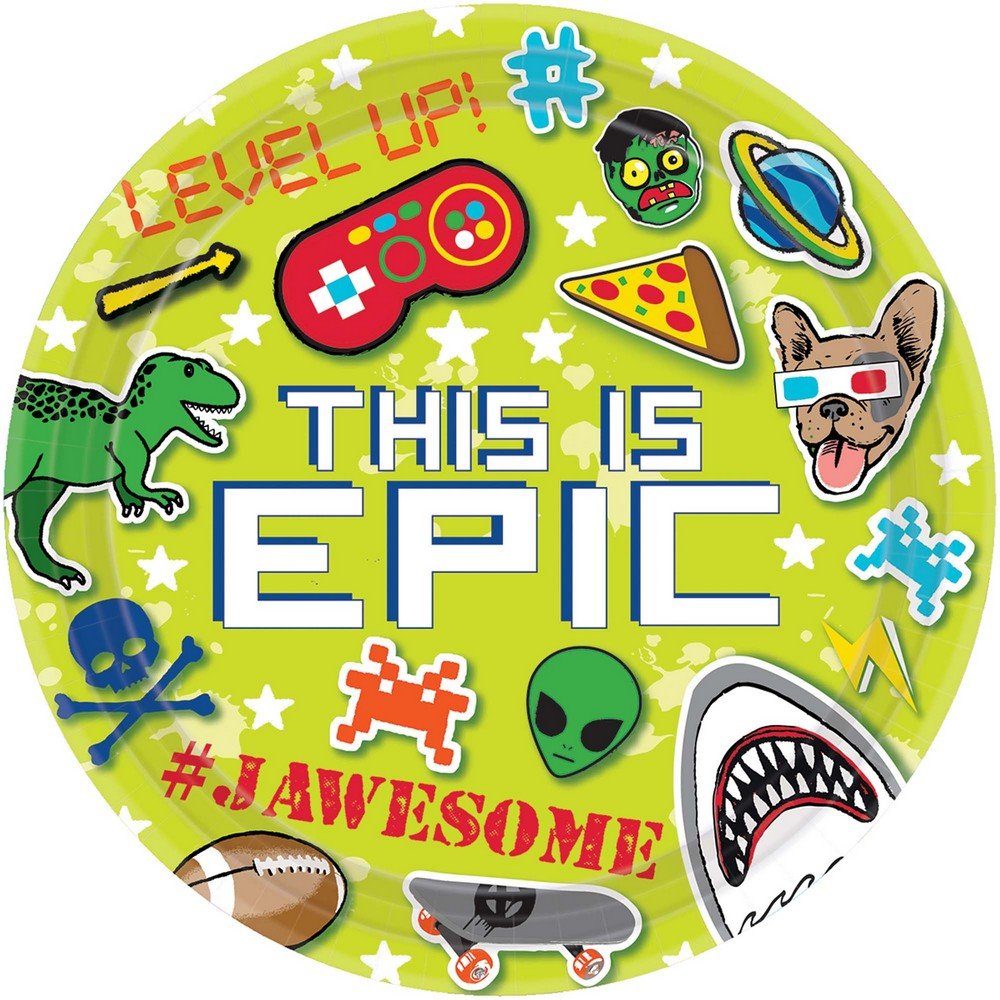 Epic Party Plate (L) 8ct [Contains 3 Manufacturer Retail Unit(s) Per Amazon Combined Package Sales Unit] - SKU# 551977