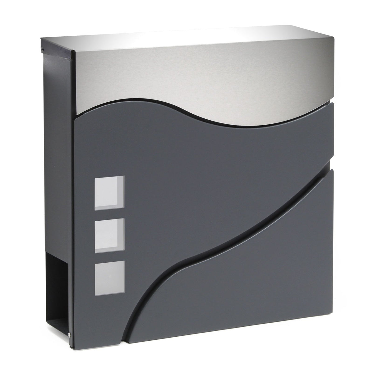 Letterbox Modern Design V28 Wall Mounted Newspaper Compartment Anthracite Lockable