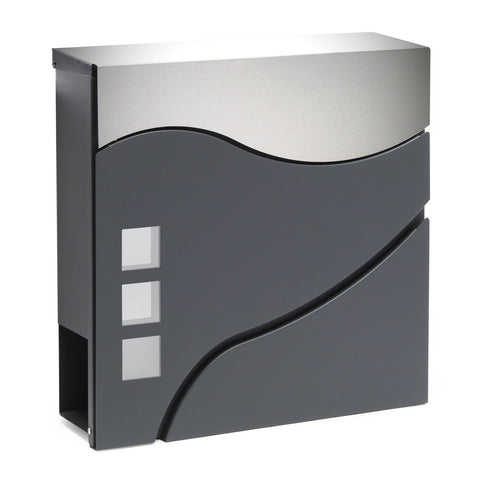 Letterbox Modern Design V28 Wall Mounted Newspaper Compartment Anthracite Lockable