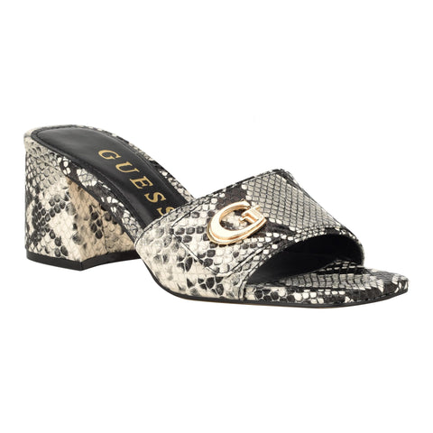 GUESS Women's GALLAI Heeled Sandal, Black 003, 7