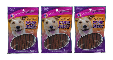Carolina Prime Pork Jerky Dog Treats, 6oz (Pack of 3)