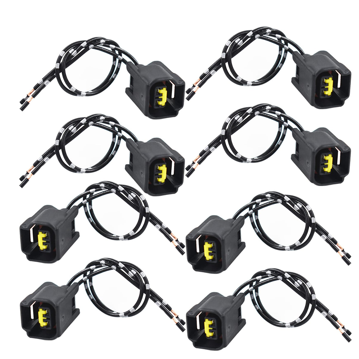 Silscvtt Modular Ignition Coil Connector Pigtail Plug WPT579 Harness Plug Replacement for Ford 4.6L 5.4L 6.8L Set of 8