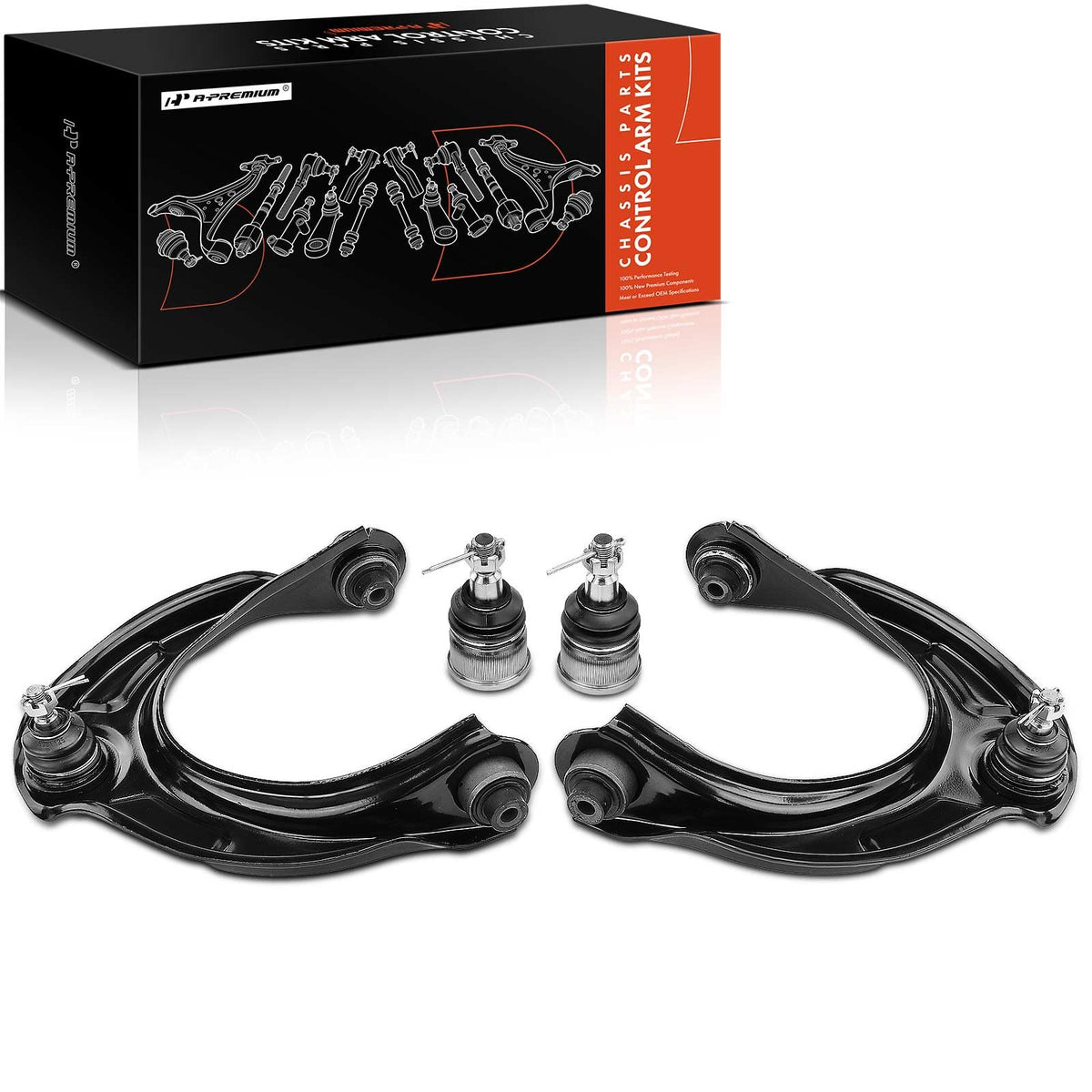 A-Premium 4Pcs Front Suspension Kit, Upper Control Arm & Lower Ball Joint, Compatible with Honda Accord 2008-2012, Acura TSX 2009-2014
