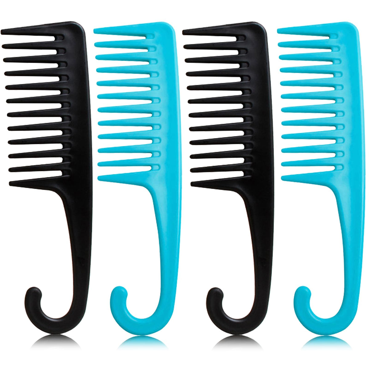 Professional Wide Tooth Combs (4PCS), Large Combs for Women & Men, Reduce Dandruff, Detangle Knotting, Curly Hair Styling Tools & Appliances for Wet & Long Hair