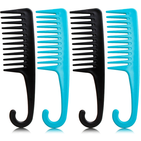 Professional Wide Tooth Combs (4PCS), Large Combs for Women & Men, Reduce Dandruff, Detangle Knotting, Curly Hair Styling Tools & Appliances for Wet & Long Hair